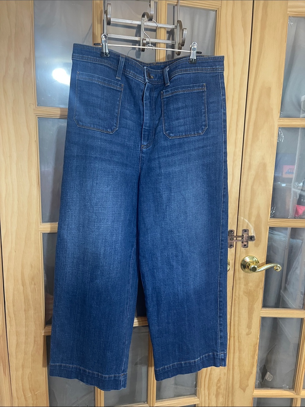 168. Talbots Relaxed Wide-Leg Jeans - Deep Blue Denim NWOT.